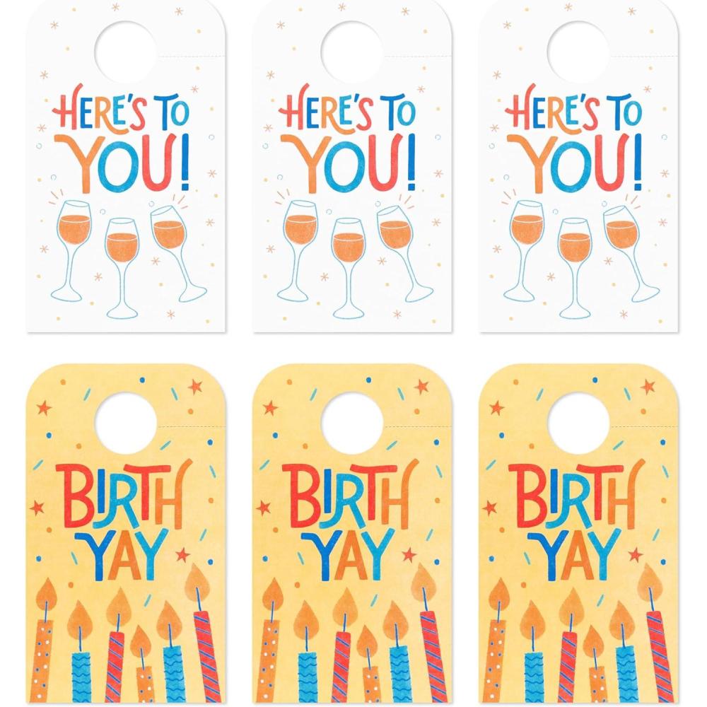 image:imageAmerican Greetings Birthday Door Hanger Heres To You BirthYAY 6CountDrinks and Candles DoorHngrs