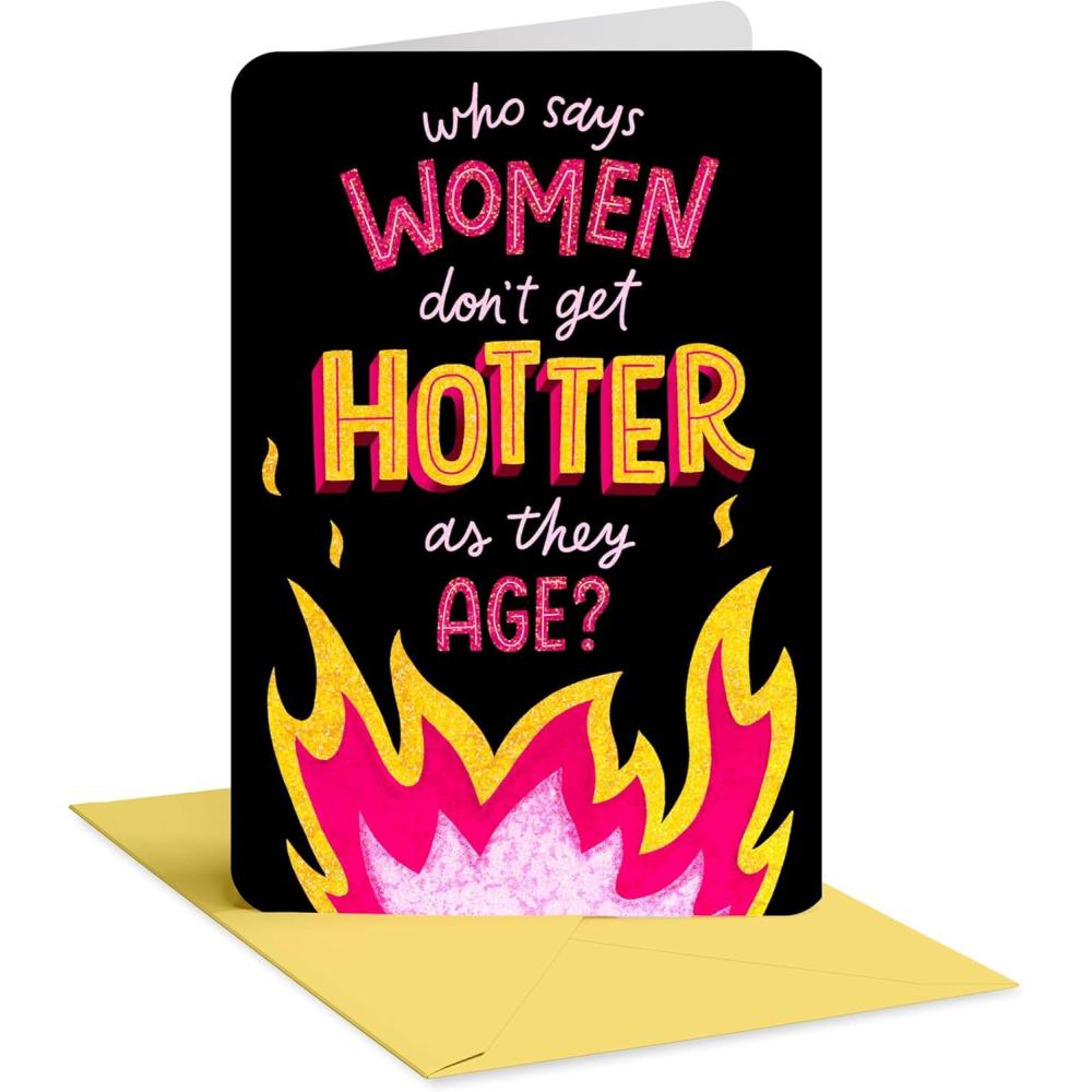 image:imageAmerican Greetings Funny Birthday Card for Women Black and Pink Card for Her Prove Them WrongHotter Every Year
