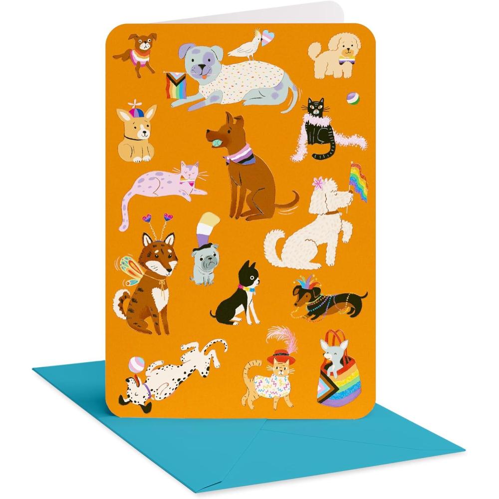 image:imageAmerican Greetings Supportive Pride Birthday Card for LGBTQIA Friends and Family Feel All ThatPride Pets