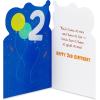 American Greetings Dinosaur 2nd Birthday Card for Toddler Kids, Happy Birthday Card for 2-Year-Old Boys or Girls (Twice as Nice)(Two Dinos with 2)