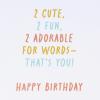 American Greetings Dinosaur 2nd Birthday Card for Toddler Kids, Happy Birthday Card for 2-Year-Old Boys or Girls (Twice as Nice)(Two Milestone)