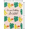 American Greetings Feminine Best Friend Birthday Card Designed by Bouffants and Broken Hearts (Loyalty is Fierce)(Banana Lip Leaf Pattern)