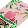 American Greetings Feminine Best Friend Birthday Card Designed by Bouffants and Broken Hearts (Loyalty is Fierce)(Cheetah Paw Holding Glass)