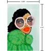 American Greetings Feminine Best Friend Birthday Card Designed by Bouffants and Broken Hearts (Loyalty is Fierce)(Woman in Green Coat)