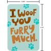 American Greetings Silly Dog Birthday Card for Mom or Dad from Puppy, Pet (Birthday Treat)(I Woof You)