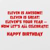 American Greetings Starry Red 11th Birthday Card for Kids, Happy Birthday Card for 11-Year-Old Boys or Girls (Eleven is Awesome)