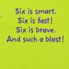 American Greetings Vibrant 6th Birthday Card for Kids, Happy Birthday Card for 6-Year-Old Boys or Girls (Six is Cool)(Big 6 with Cake)