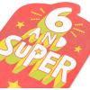 American Greetings Vibrant 6th Birthday Card for Kids, Happy Birthday Card for 6-Year-Old Boys or Girls (Six is Cool)(Super Six)