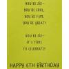 American Greetings Vibrant 6th Birthday Card for Kids, Happy Birthday Card for 6-Year-Old Boys or Girls (Six is Cool)(Time to Celebrate)