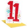 American Greetings Starry Red 11th Birthday Card for Kids, Happy Birthday Card for 11-Year-Old Boys or Girls (Eleven is Awesome)