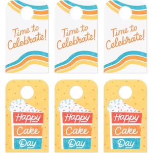 American Greetings Birthday Door Hanger, Here’s To You, BirthYAY (6-Count)(Cake and Stripes DoorHngrs)