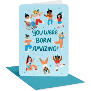American Greetings Multilingual Birthday Card (Joy All Day)(Fun Figures)