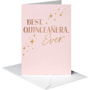 American Greetings Quinceañera Card (Most Beautiful Things)(Sparkles and Lettering)