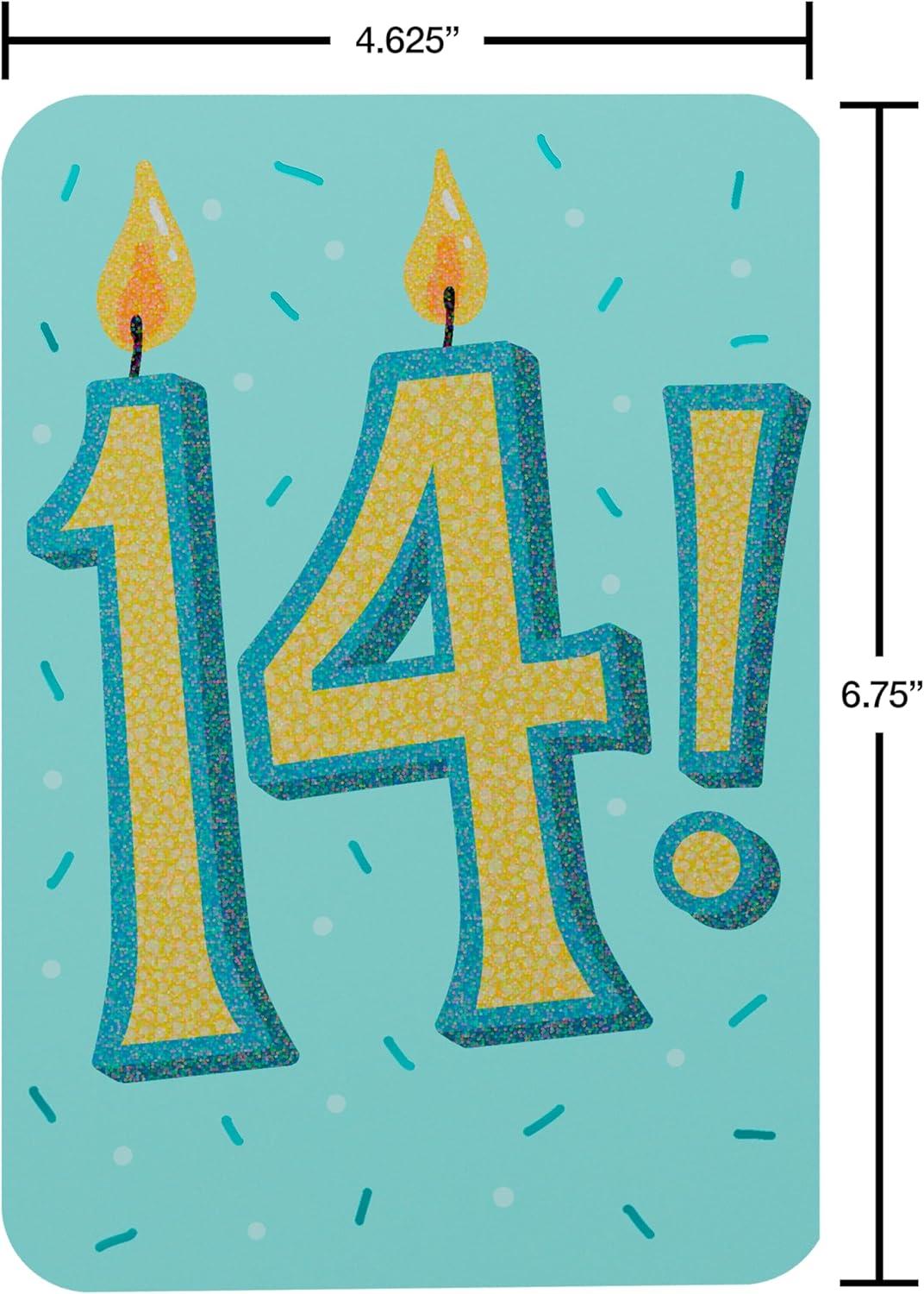 image:imageAmerican Greetings 14th Birthday Card for Teen Kids Happy Birthday Card for 14YearOld Teenage Boys or Girls Wish the Wishes