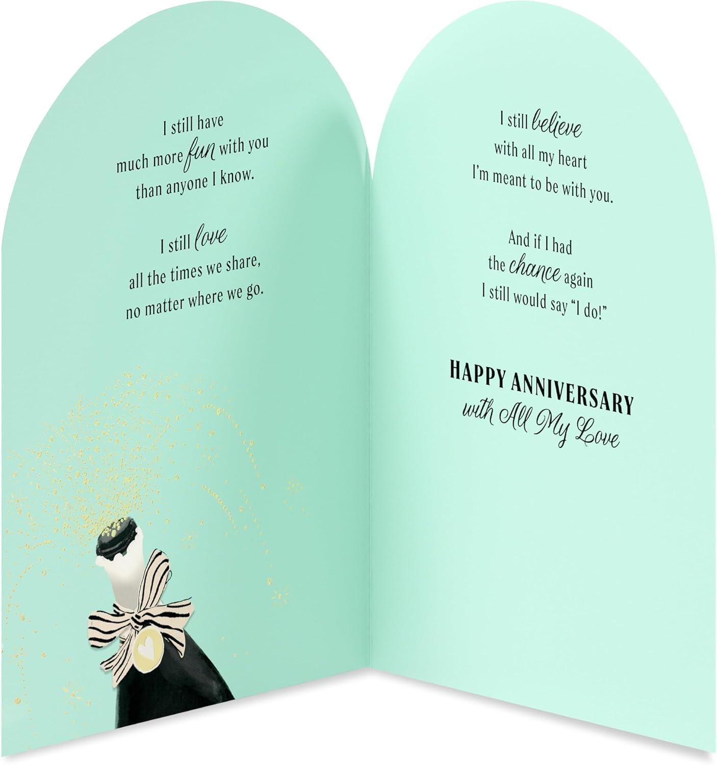 image:imageAmerican Greetings Festive Happy Anniversary Card for Wife or Husband Meant To BeChampagne Glasses