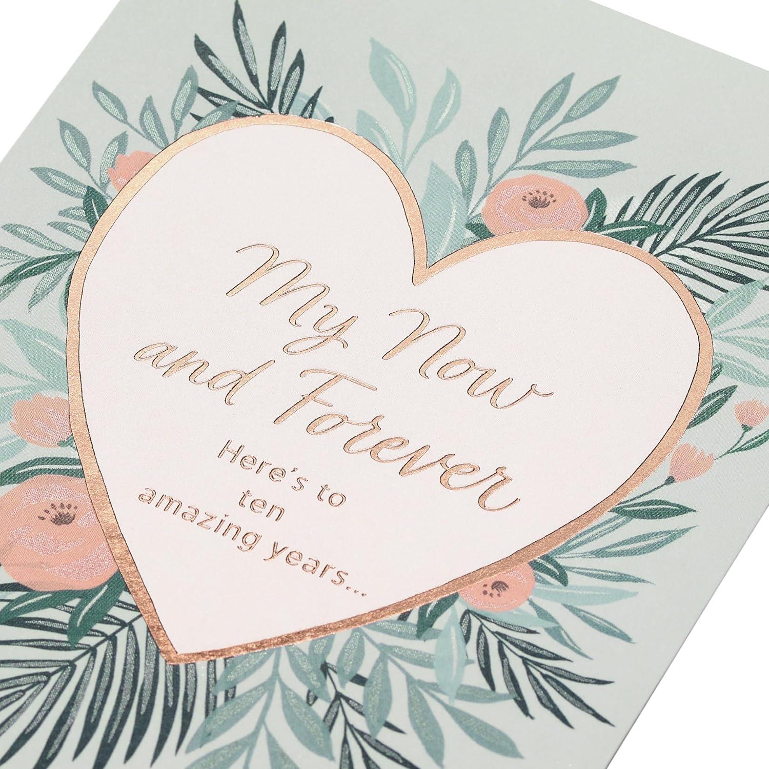 image:imageAmerican Greetings Festive Happy Anniversary Card for Wife or Husband Meant To BeHeart w Greenery