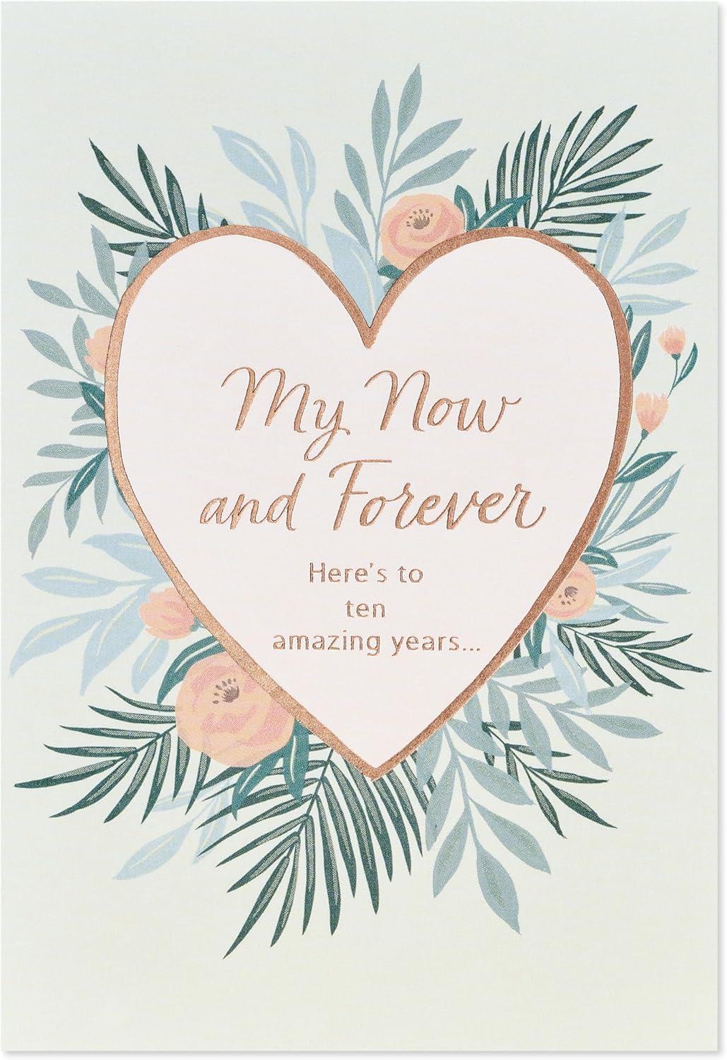 image:imageAmerican Greetings Festive Happy Anniversary Card for Wife or Husband Meant To BeHeart w Greenery