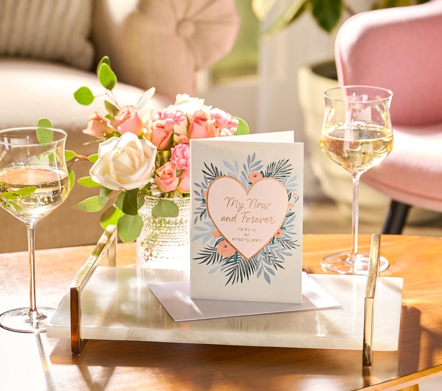 image:imageAmerican Greetings Festive Happy Anniversary Card for Wife or Husband Meant To BeHeart w Greenery