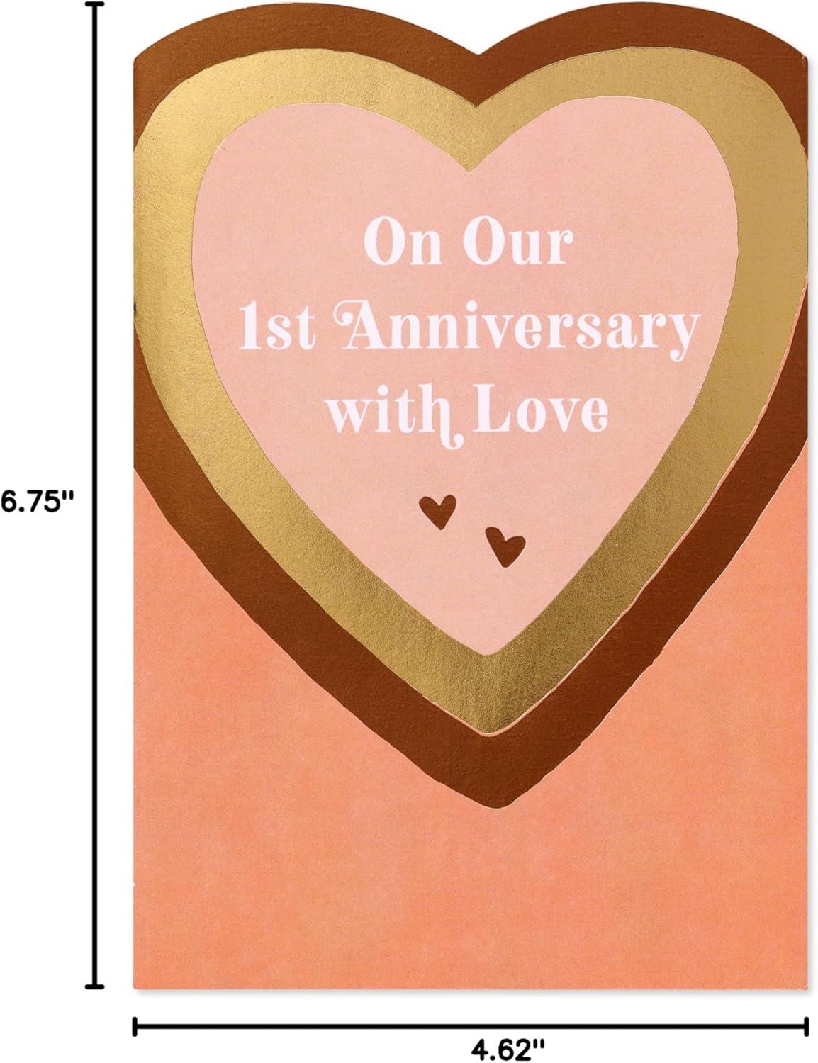 image:imageAmerican Greetings Festive Happy Anniversary Card for Wife or Husband Meant To BeLayered Hearts