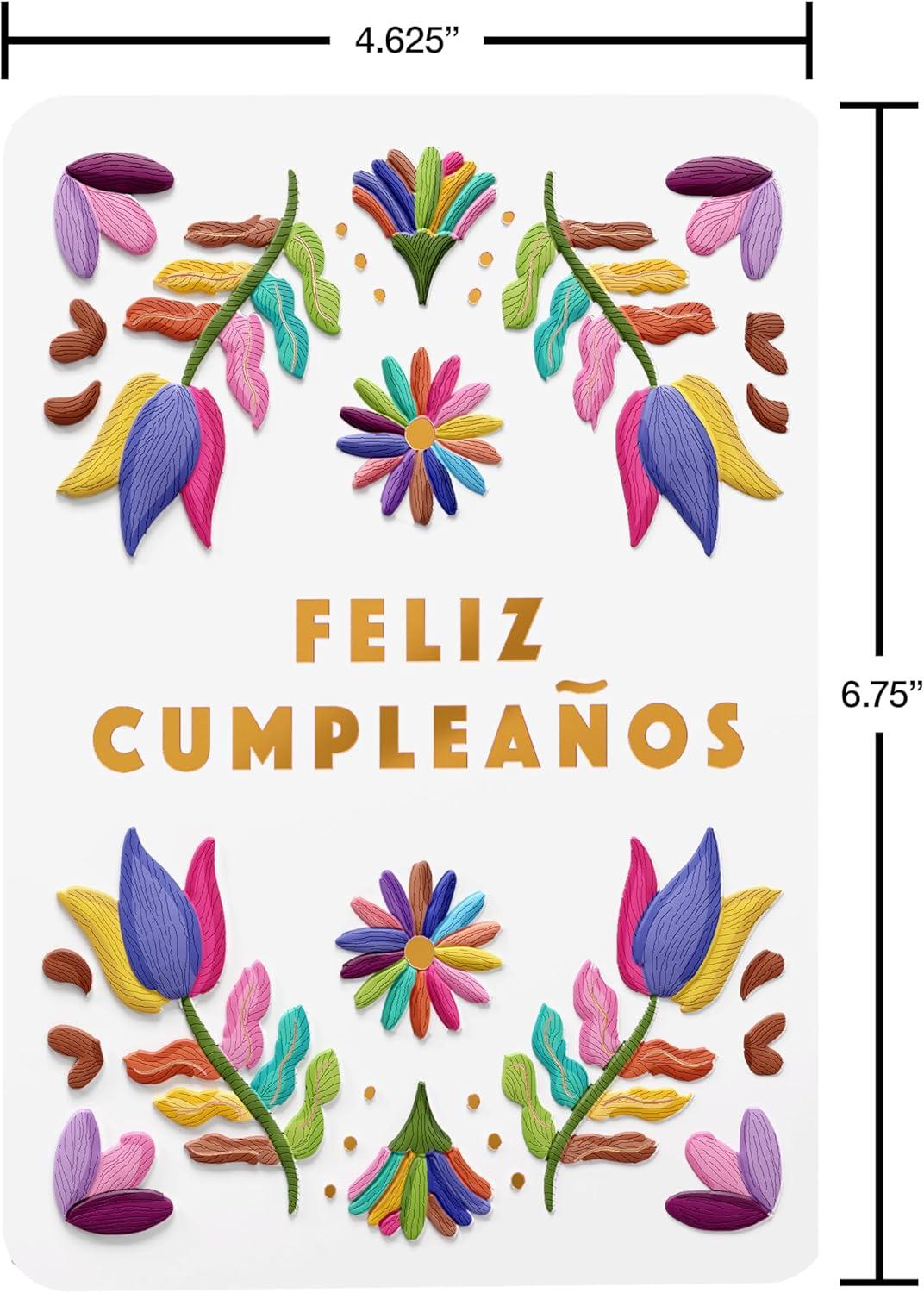 image:imageAmerican Greetings Spanish Birthday Card for Her Hoy es tu daColorful Flowers on White