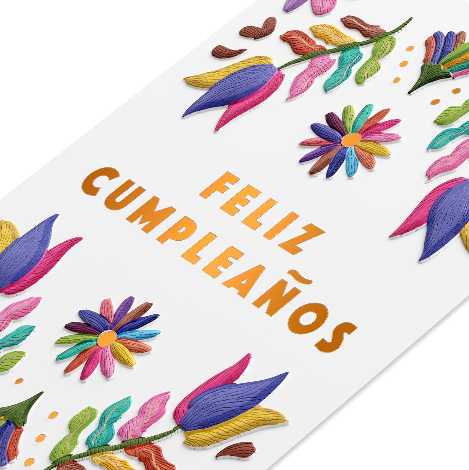 image:imageAmerican Greetings Spanish Birthday Card for Her Hoy es tu daColorful Flowers on White
