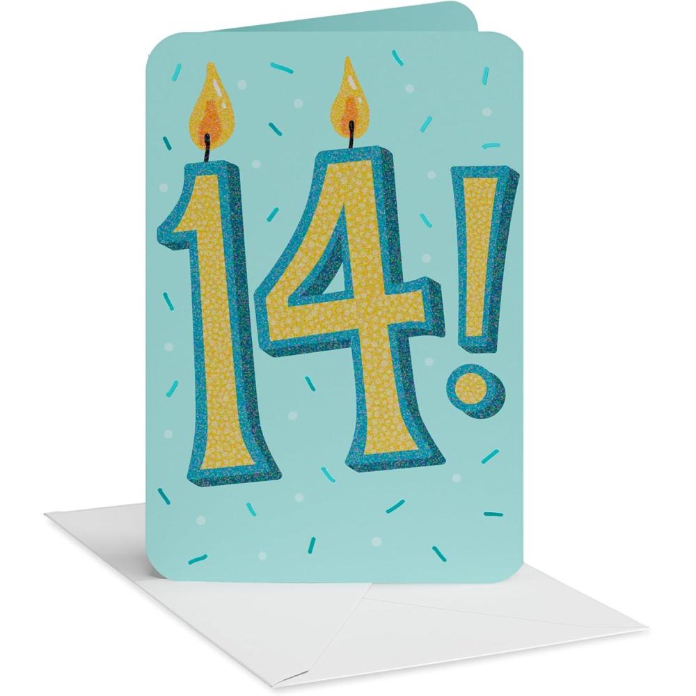 image:imageAmerican Greetings 14th Birthday Card for Teen Kids Happy Birthday Card for 14YearOld Teenage Boys or Girls Wish the Wishes
