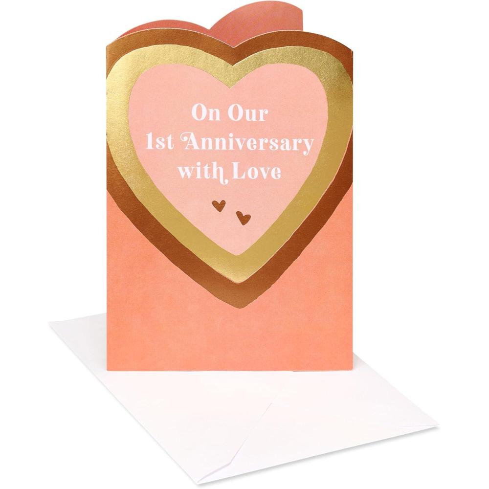 image:imageAmerican Greetings Festive Happy Anniversary Card for Wife or Husband Meant To BeLayered Hearts