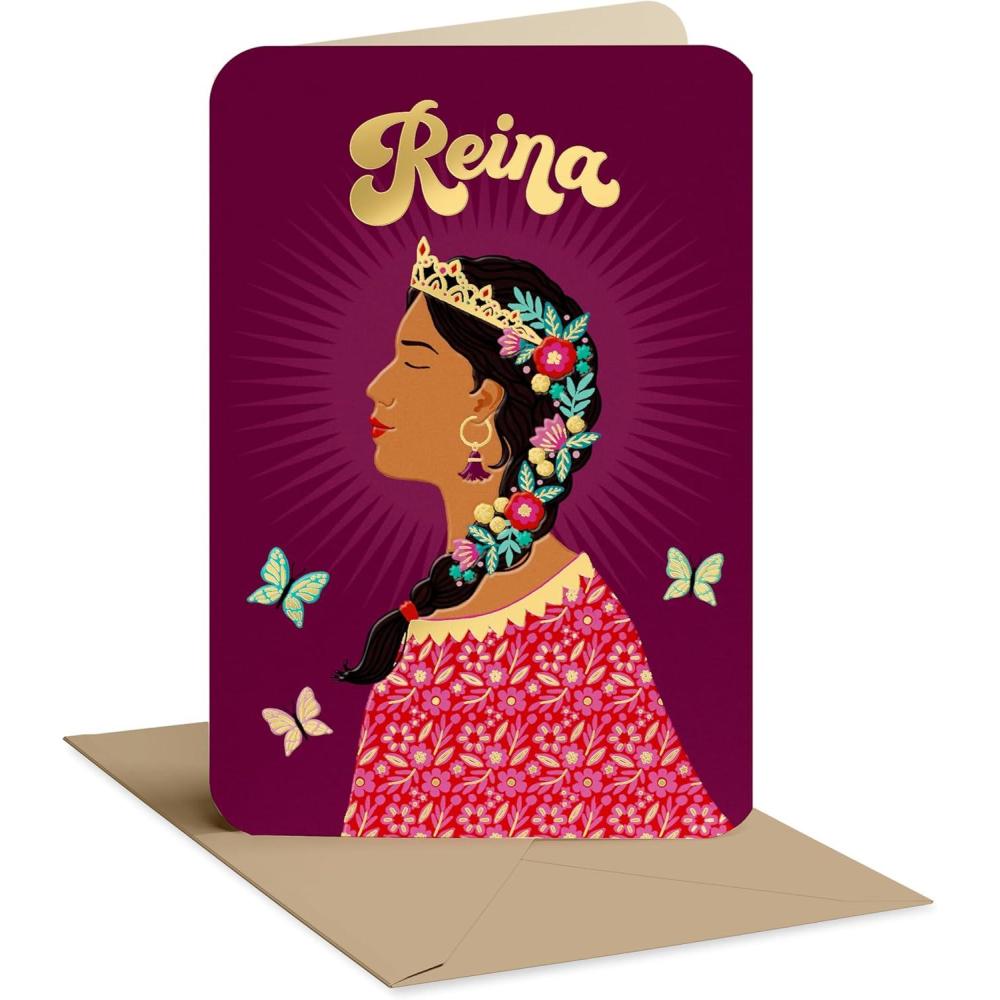 image:imageAmerican Greetings Spanish Birthday Card for Her Hoy es tu daWoman w Crown and Braid
