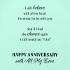 American Greetings Festive Happy Anniversary Card for Wife or Husband (Meant To Be)(Champagne Glasses)