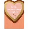American Greetings Festive Happy Anniversary Card for Wife or Husband (Meant To Be)(Layered Hearts)