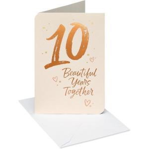 American Greetings Festive Happy Anniversary Card for Wife or Husband (Meant To Be)(Large 10 w Hearts)