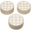 American Greetings 36-Count 7 in. Paper Dessert Plates, Plaid Thanksgiving Party Supplies