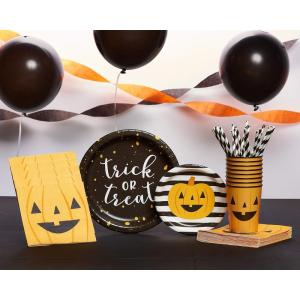 American Greetings Halloween Party Bundle, Plates, Cups, Napkins, Balloons, Streamers and Table Cover (232-Count)