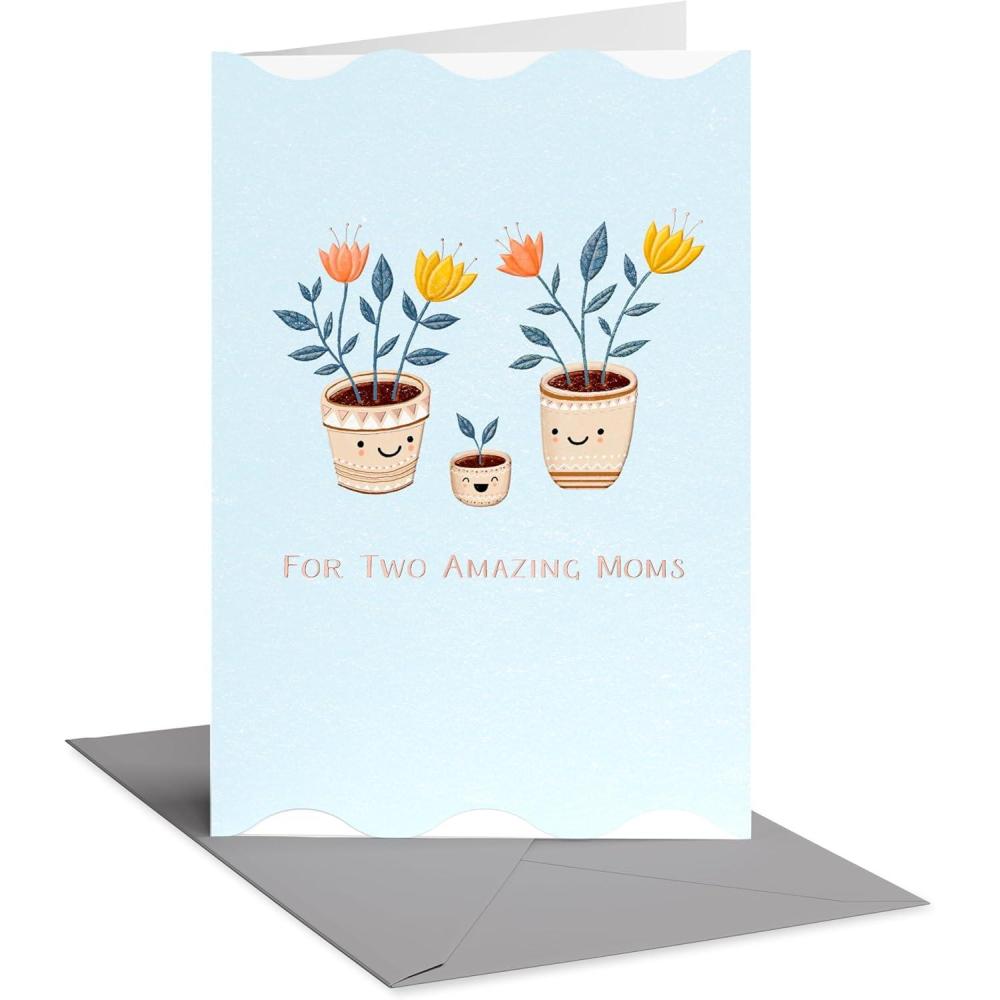 image:imageAmerican Greetings Cute New Baby Congratulations Card for Two Moms Lots of Snuggling2 Moms and Baby Plants