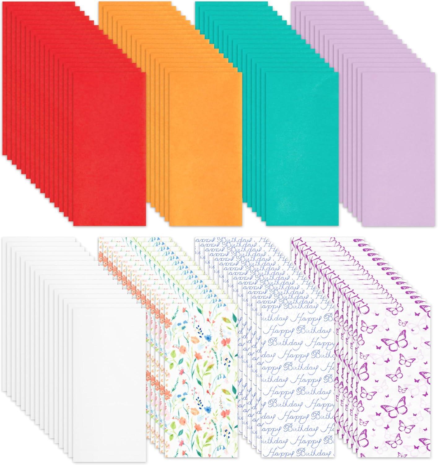image:imageAmerican Greetings 125 Sheet 20 in x 20 in Bulk Multicolor and Floral Tissue Paper for Gift Bags Crafts Birthday Wedding Bridal Shower Baby Shower Floral amp StripesMulticolor Tissue Paper