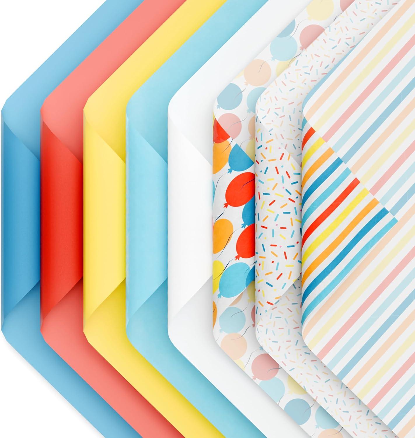 image:imageAmerican Greetings 125 Sheet 20 in x 20 in Bulk Multicolor and Floral Tissue Paper for Gift Bags Crafts Birthday Wedding Bridal Shower Baby Shower Floral amp StripesMulticolor and Patterned