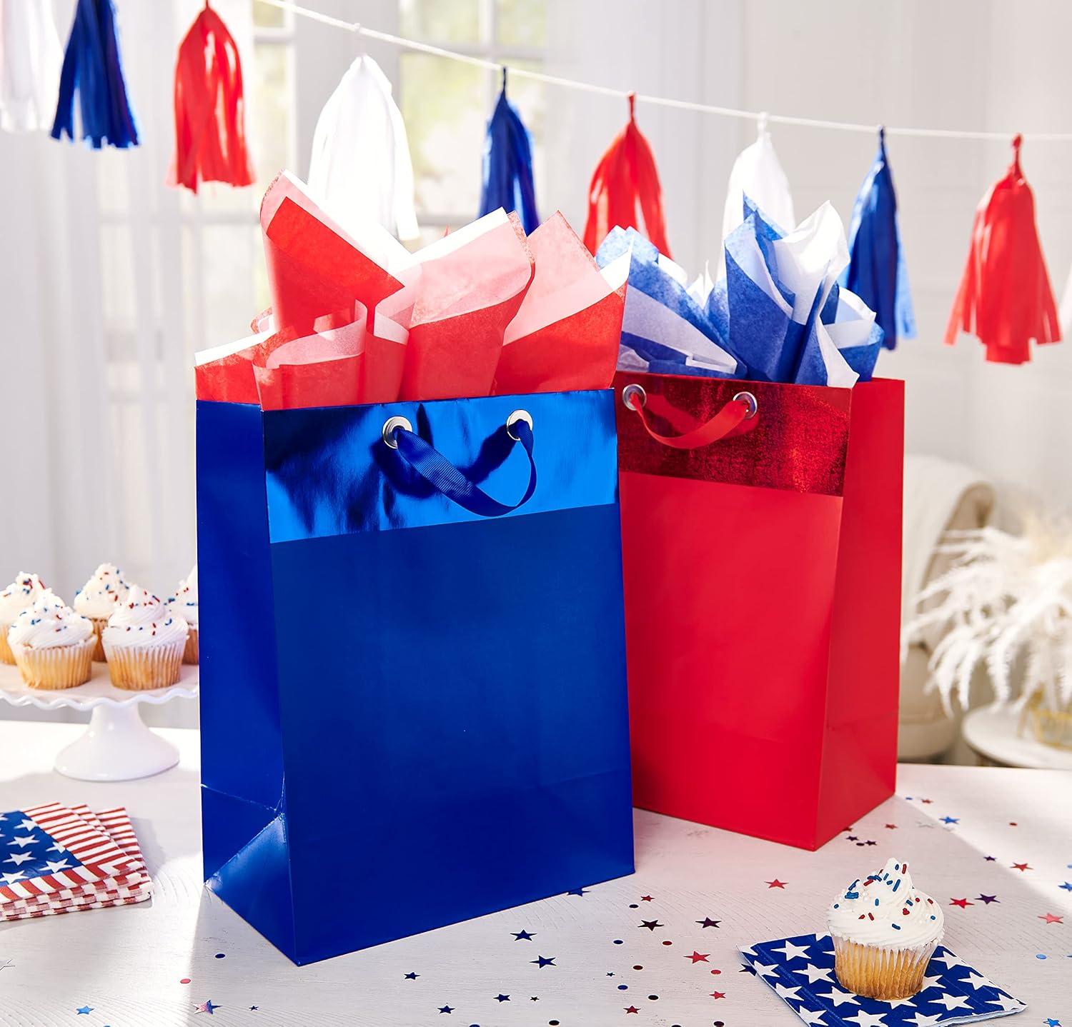 image:imageAmerican Greetings 125 Sheets 20 in x 20 in Bulk Red White and Blue Tissue Paper for All Occasions