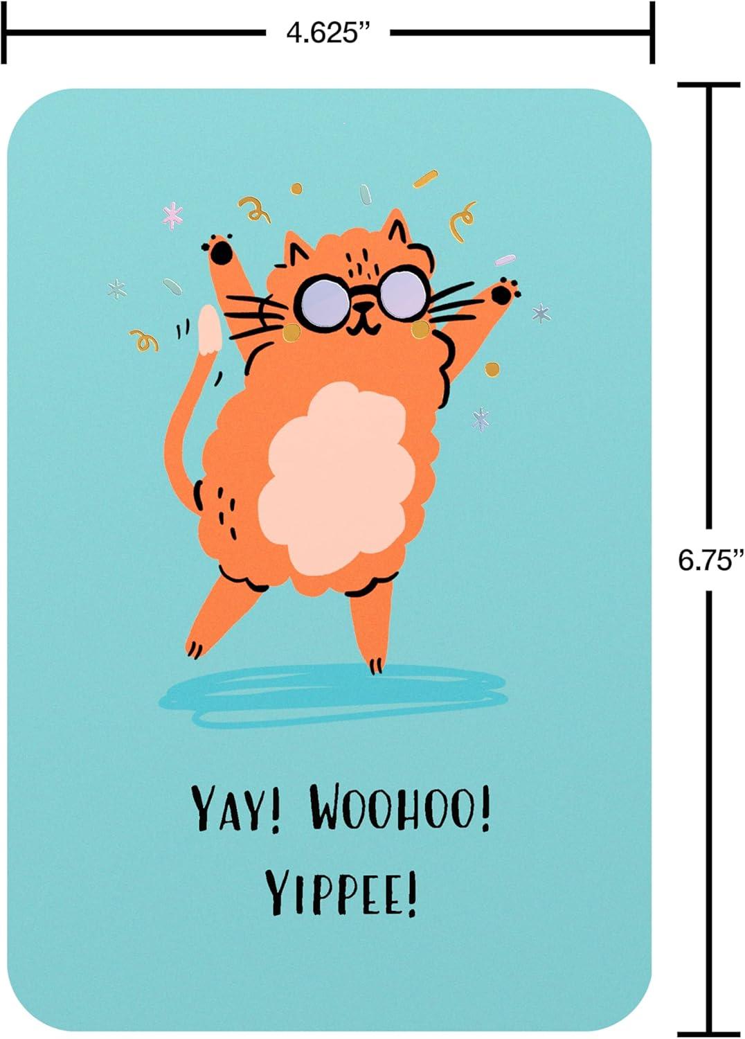 image:imageAmerican Greetings Funny Thank You Card Silly Gratitude Card Happy DanceDancing Cat