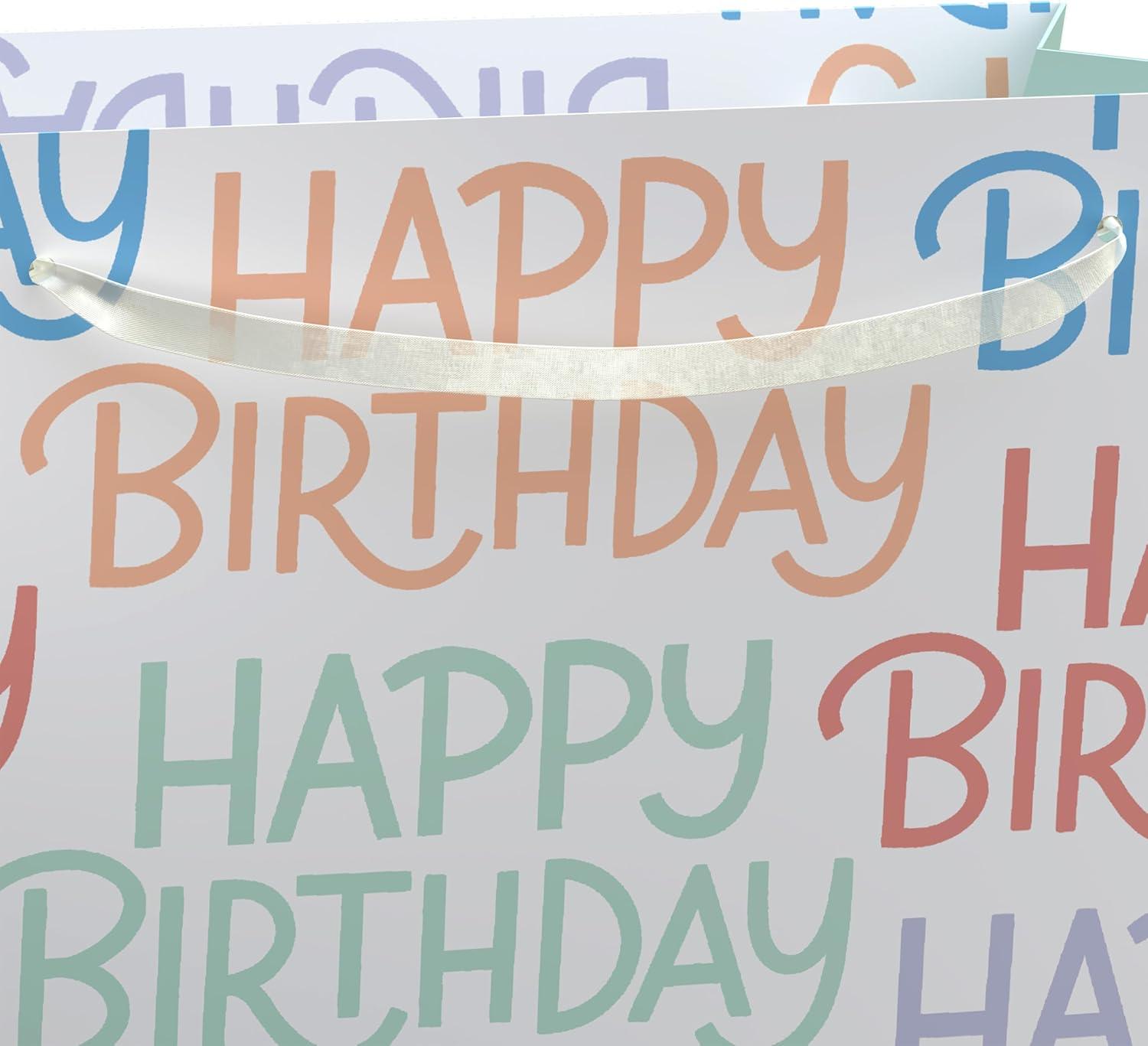 image:imageAmerican Greetings Gift Bag for Floral Bouquet with Handles for All Occasion HeartsHappy Birthday