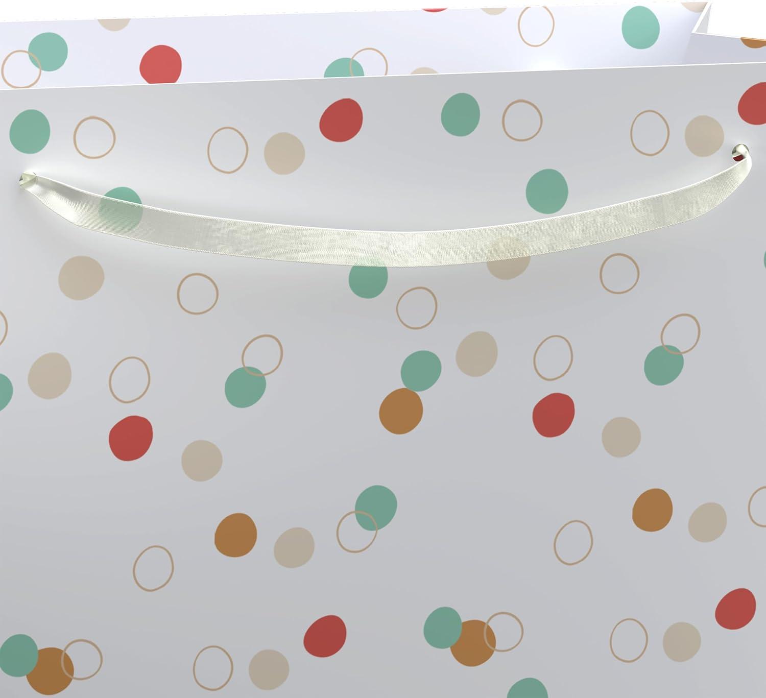 image:imageAmerican Greetings Gift Bag for Floral Bouquet with Handles for All Occasion HeartsPolka Dots