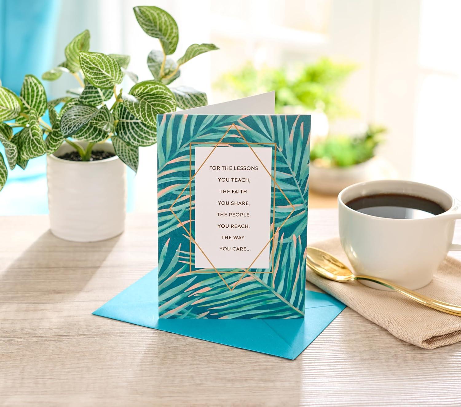 image:imageAmerican Greetings Religious Thank You Card for Clergy Appreciation Blessings of HeavenPalm Leaves