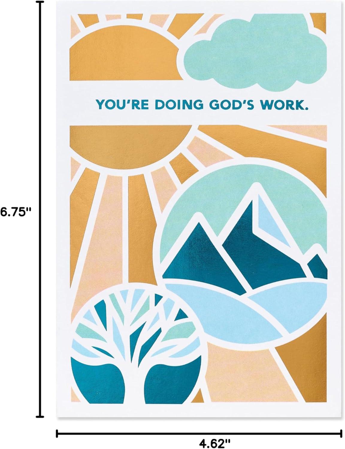 image:imageAmerican Greetings Religious Thank You Card for Clergy Appreciation Blessings of HeavenSun Mountain Tree