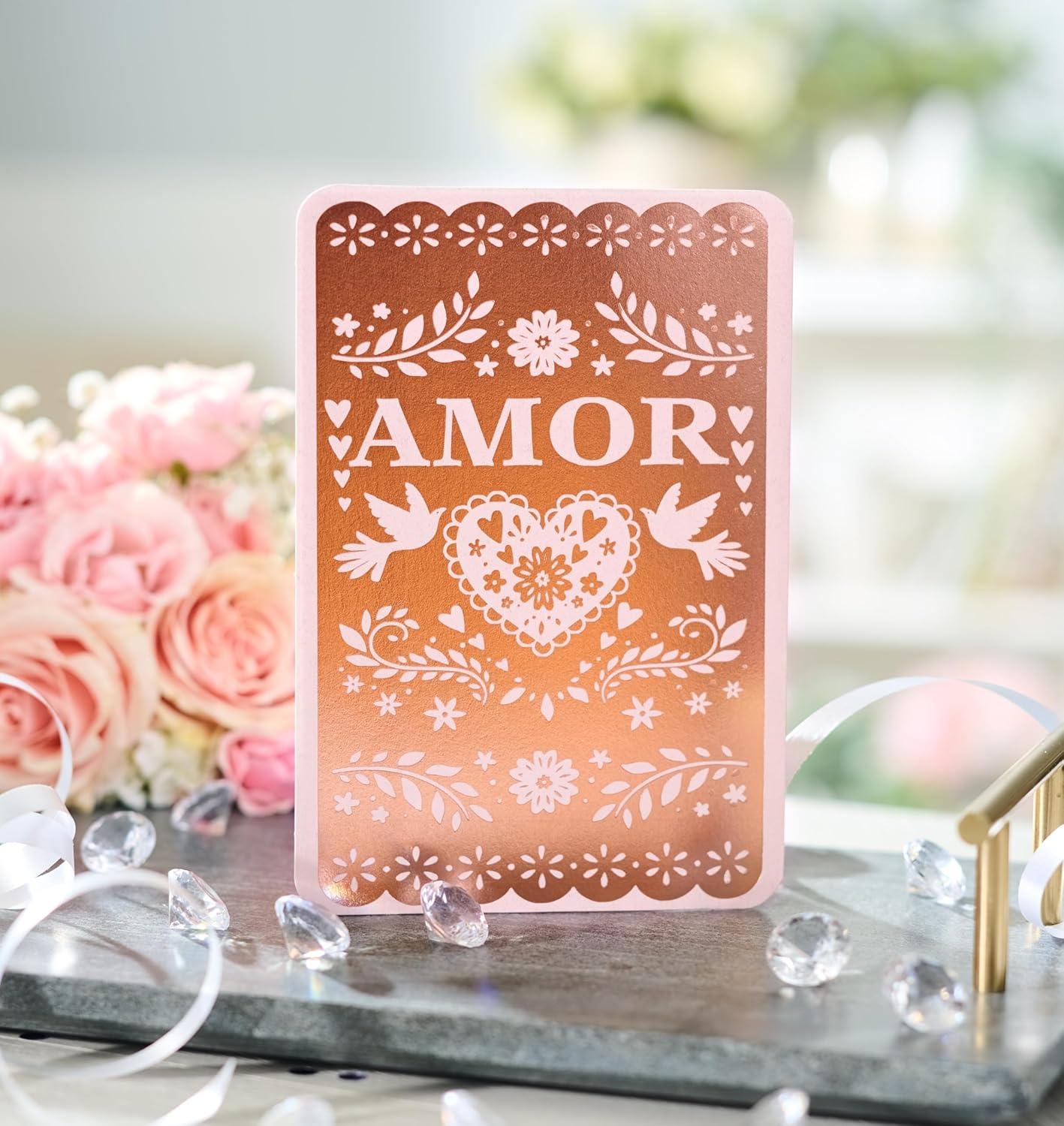 image:imageAmerican Greetings Spanish Wedding Card Felicitaciones por Su BodaAmor Banner Doves