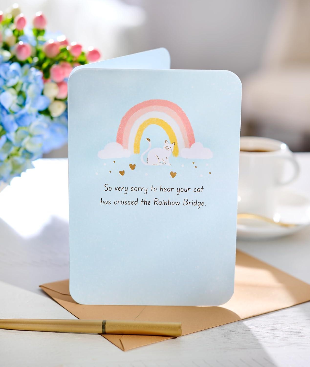 image:imageAmerican Greetings Sympathy Card for Loss of Cat Peace and ComfortRainbow Cat