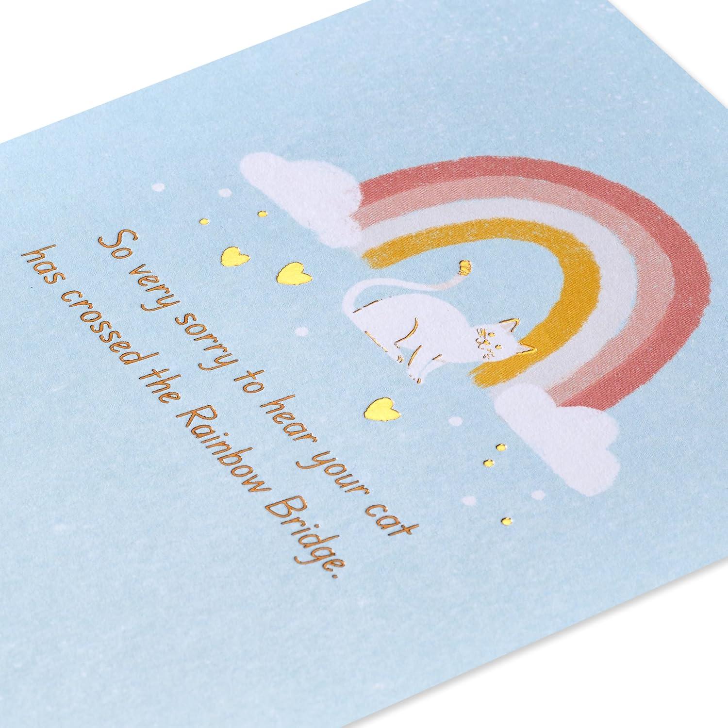 image:imageAmerican Greetings Sympathy Card for Loss of Cat Peace and ComfortRainbow Cat