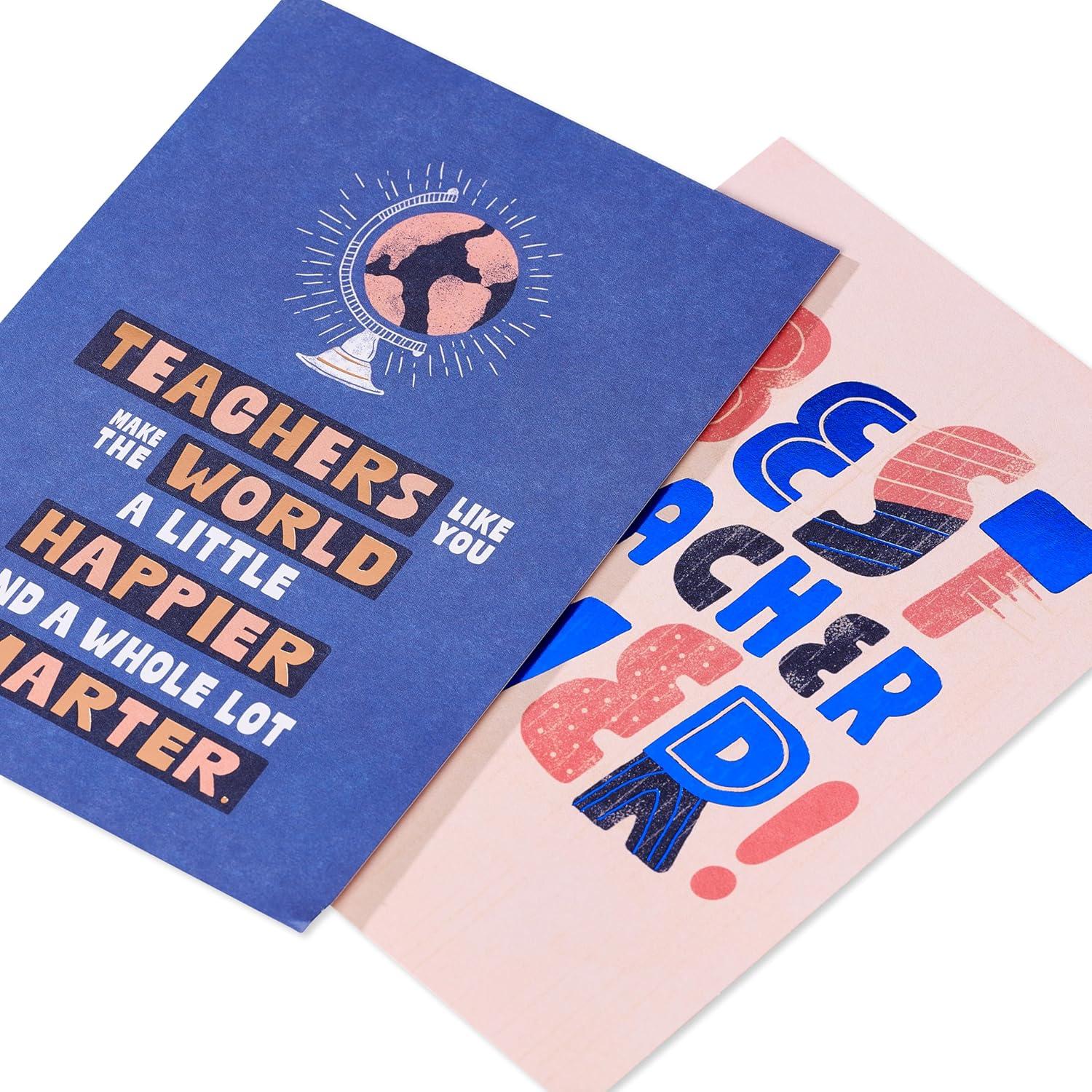 image:imageAmerican Greetings Thank You Cards with Envelopes for Teacher Globe 8Count