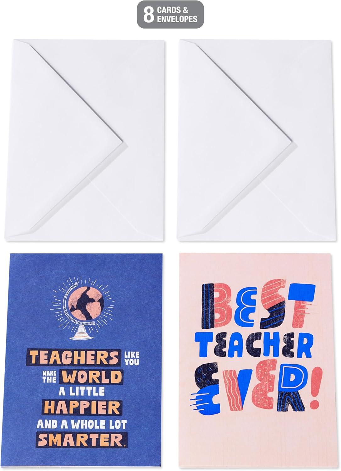 image:imageAmerican Greetings Thank You Cards with Envelopes for Teacher Globe 8Count