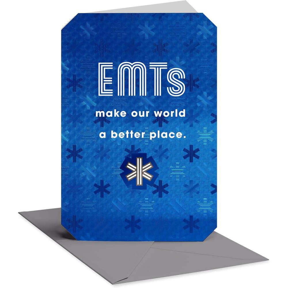 image:imageAmerican Greetings EMTs Thank You First Responder Appreciation Card Heartfelt AppreciationEMS Lettering