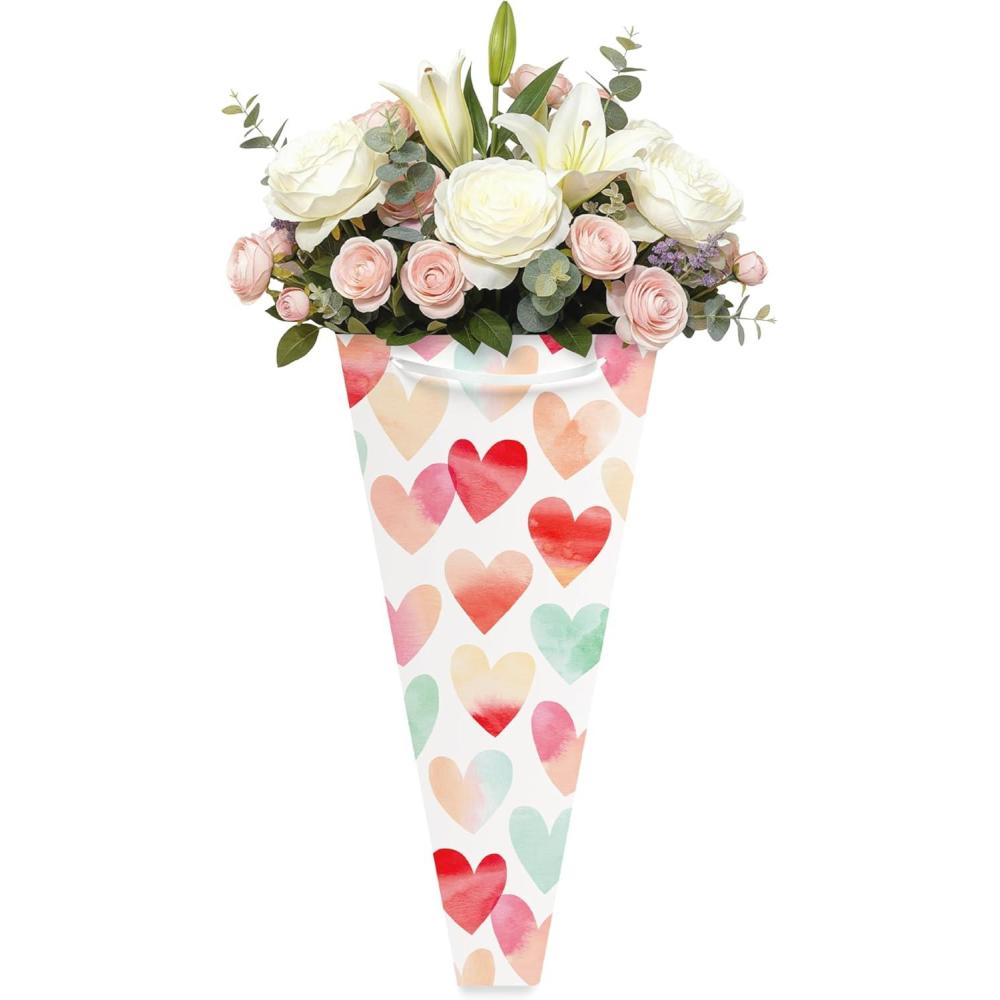 image:imageAmerican Greetings Gift Bag for Floral Bouquet with Handles for All Occasion HeartsHearts