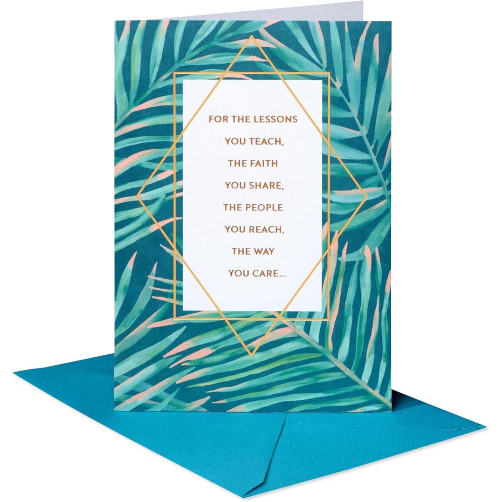 image:imageAmerican Greetings Religious Thank You Card for Clergy Appreciation Blessings of HeavenPalm Leaves